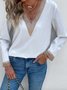 Casual Loose Lace Blouse With No