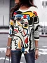 Loose Casual Face T-Shirt