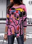 Loose Casual Face T-Shirt