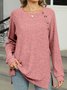 Knitted Buckle Casual T-Shirt