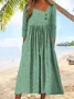 Buckle Casual Dress With No