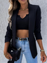 Plain Casual Loose Others Blazer