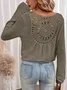 Knitted Crochet Casual Loose T-Shirt