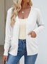 V Neck Casual Yarn/Wool Yarn Cardigan