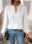 Regular Fit Lace Casual Blouse With No