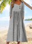Buckle Casual Dress With No