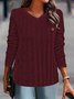 Crew Neck Casual Jacquard Sweatshirt