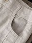 Casual Cotton And Linen Pocket Stitching Pants