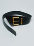 Irregular Metal Buckle Wide Girdle