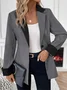 Loose Lapel Collar Casual Plain Blazer