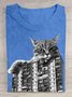 Cat Casual Cotton T-Shirt