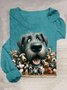 Funny Dog Printed Cotton-Blend Casual T-Shirt