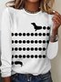 Dog Loose Casual Knitted T-Shirt