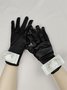 Elegant Imitation Pearl Rose Satin Gloves