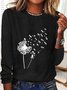 Dandelion Cotton-Blend Loose Casual T-Shirt