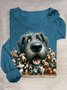 Funny Dog Printed Cotton-Blend Casual T-Shirt