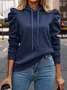 Hoodie Loose Casual Plain Hoodie