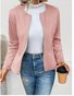 Loose Plain Others Casual Jacket