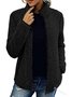 Shawl Collar Casual Fluff/Granular Fleece Fabric Teddy Jacket
