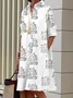 Regular Fit Casual Jersey Face Dress With No