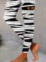 Halloween Mummy Bandages Blood Splatter Art Legging