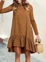 Casual Turtleneck Dress With No