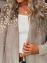 Loose Shawl Collar Ombre Casual Kimono