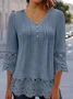 Casual Lace Loose Blouse