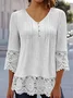 Casual Lace Loose Blouse