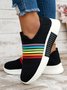 Plain Casual All Season Mesh Fabric Flyknit Sneakers