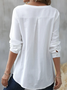 Casual V Neck Regular Fit Blouse