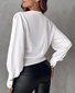Casual V Neck Geometric Blouse