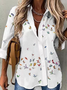 Shirt Collar Casual Floral Shirt