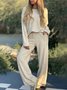 Loose Casual Buckle Two-Piece Set