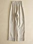 Buckle Casual Loose Plain Pants