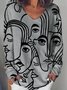Zipper Loose Casual T-Shirt