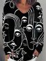 Zipper Loose Casual T-Shirt