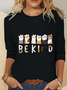 Be Kind Funny Cat Casual Long Sleeve Shirt