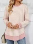 Loose Casual Knitted Crew Neck Sweatshirt
