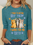 I Tried To Retire But Now I Work For My Cats Casual Long Sleeve Shirt