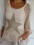 Loose Yarn/Wool Yarn Crew Neck Casual Sweater