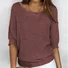 Loose Casual Crew Neck Yarn/Wool yarn Regular Sweater