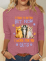 I Tried To Retire But Now I Work For My Cats Casual Long Sleeve Shirt