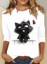 Loose Cat Casual T-Shirt