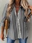 Plaid Shirt Collar Casual Loose Shirt