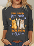I Tried To Retire But Now I Work For My Cats Casual Long Sleeve Shirt