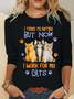 I Tried To Retire But Now I Work For My Cats Casual Long Sleeve Shirt