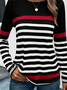 Crew Neck Casual Striped T-Shirt