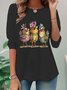 Crew Neck Casual Turkey Cotton-Blend T-Shirt
