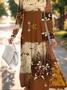 Jersey Casual Abstract Dress With No